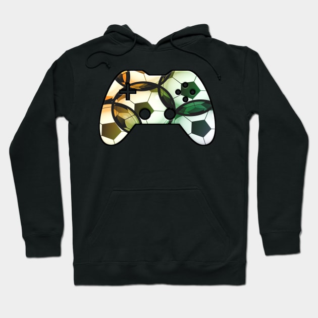 Soccer Ball Sports Player - Gaming Gamer Abstract - Gamepad Controller - Video Game Lover - Graphic Background Hoodie by MaystarUniverse